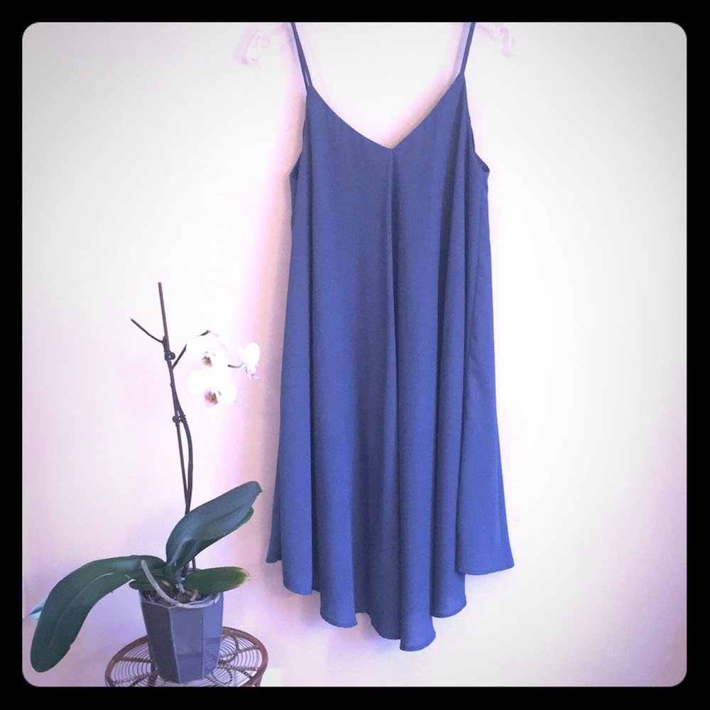 Blue/Gray Spaghetti Strap Dress